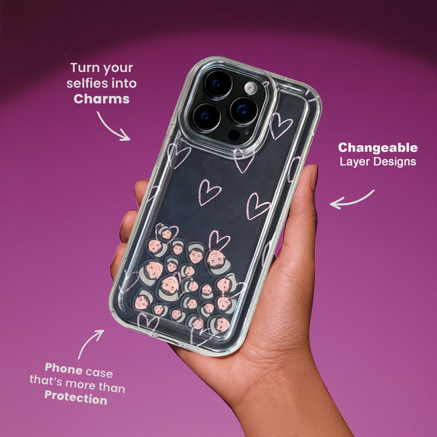 Shaker Case™ with Doodle Love Case Design