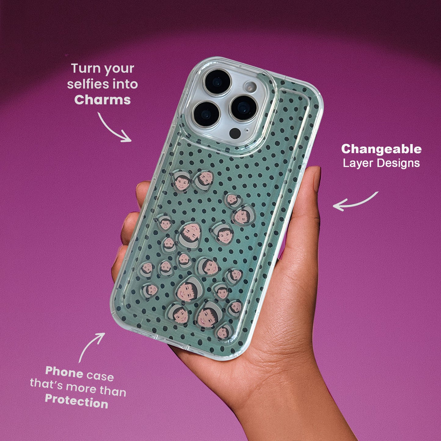 Shaker Case™ with Dotted Jungle Case Design
