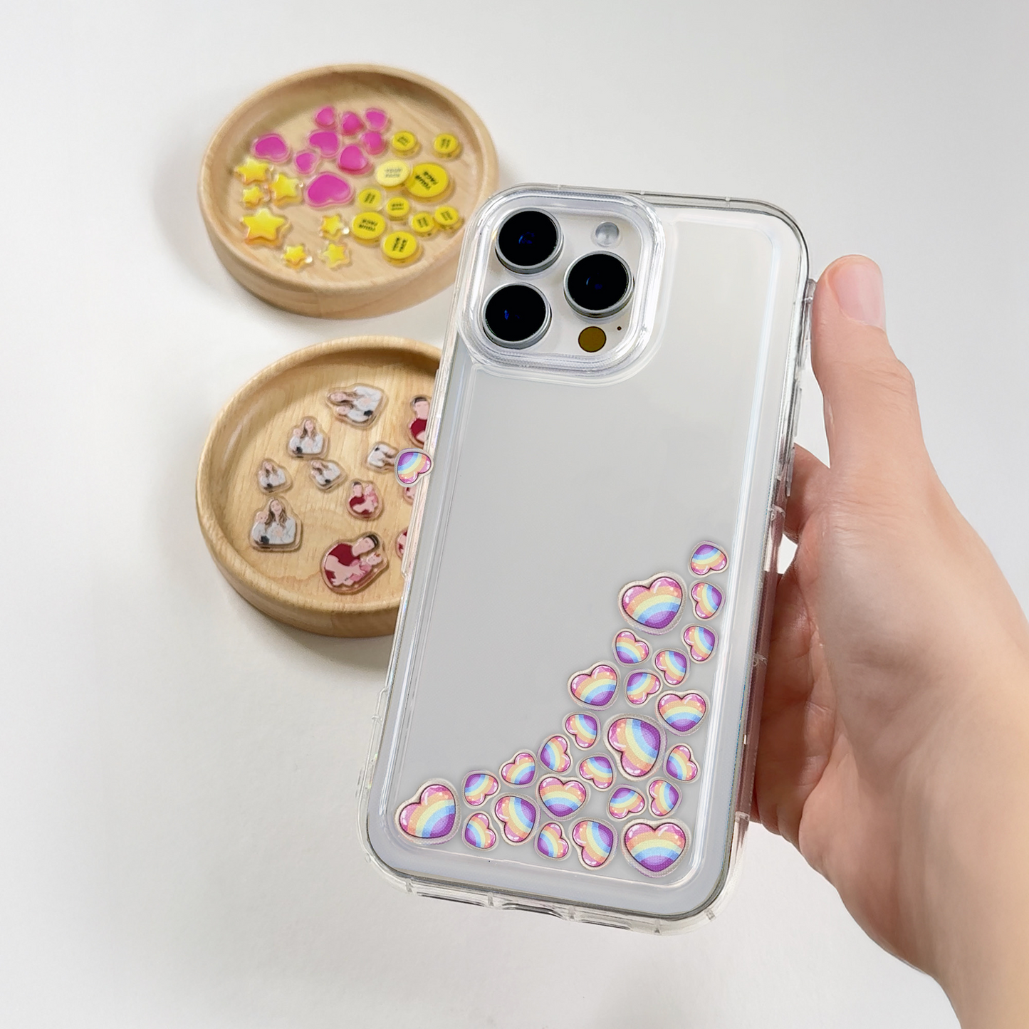 Rainbow Heart Charms