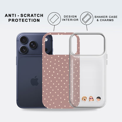 Shaker Case™ 💧 with Dotted Blush Case Design