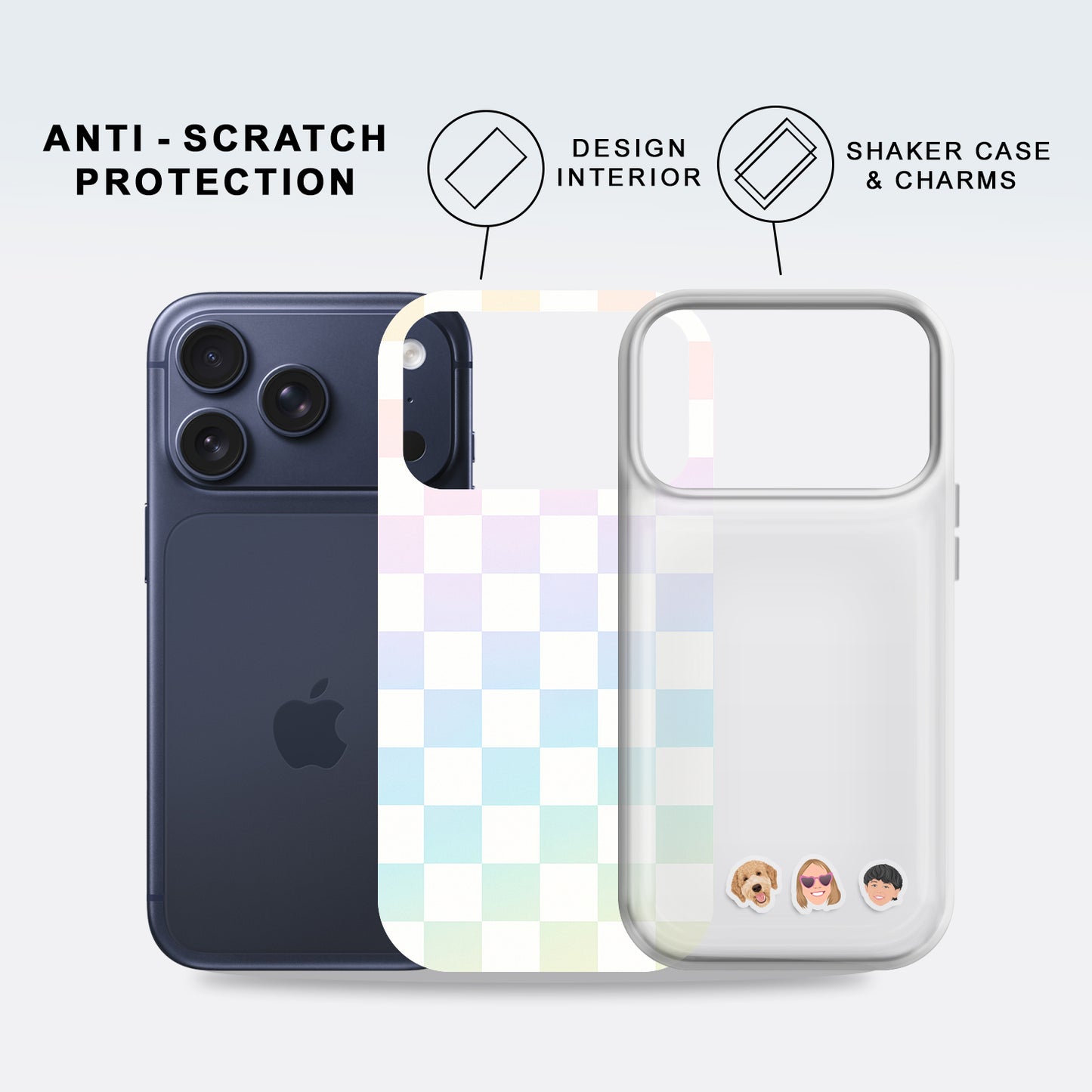 Shaker Case™ with Cotton Candy Grid Case Design