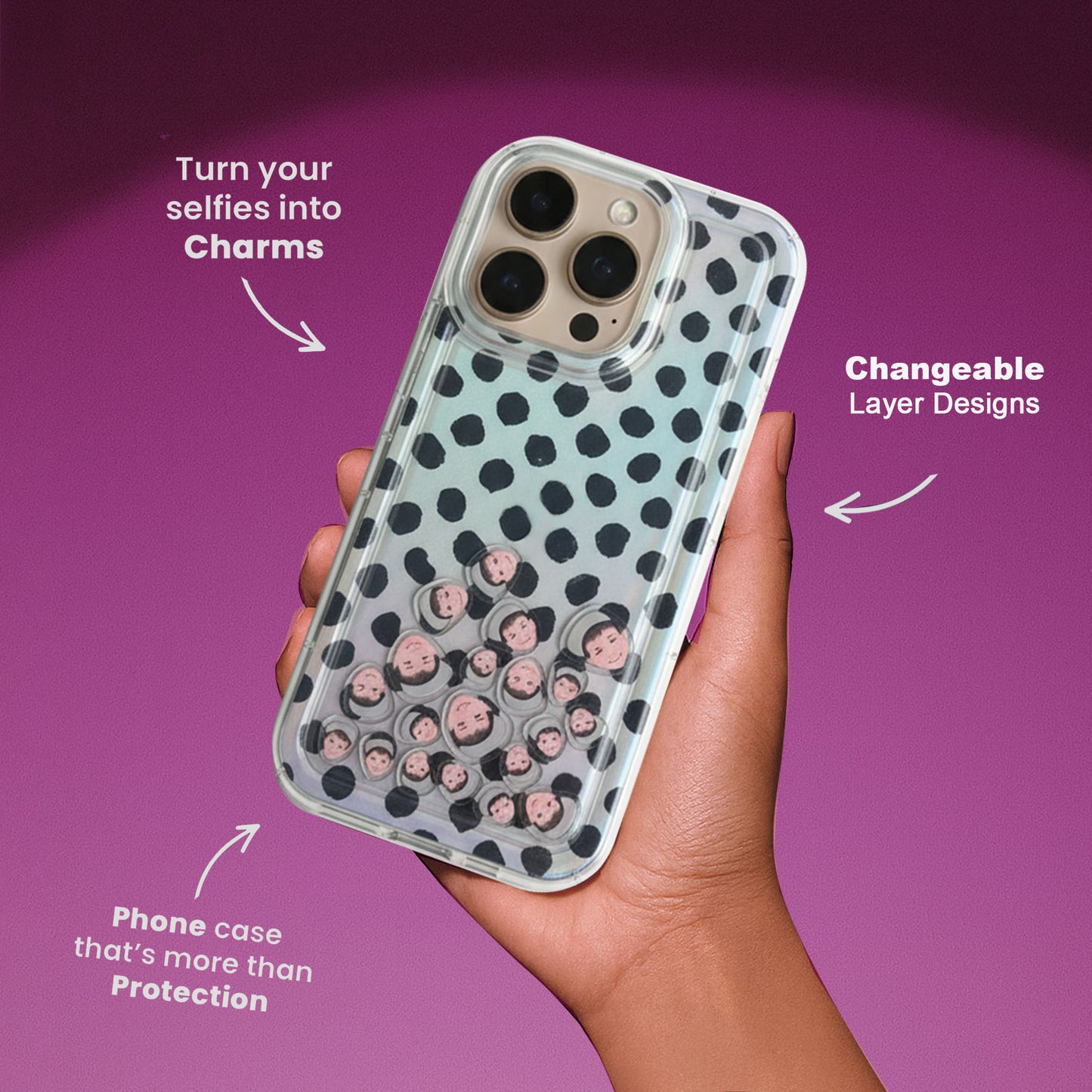 Shaker Case™ with Dotted Darling Case Design
