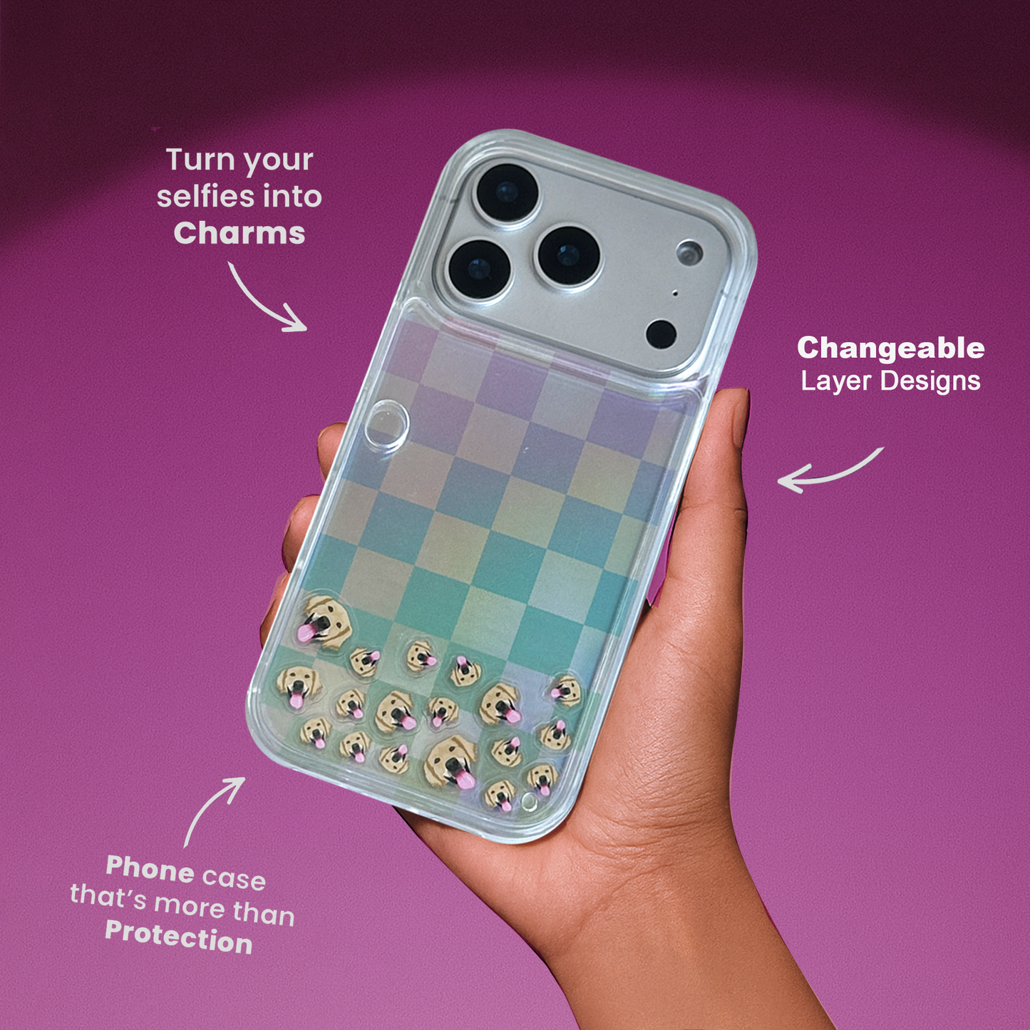 Shaker Case™ 💧 with Candy Grid Case Design