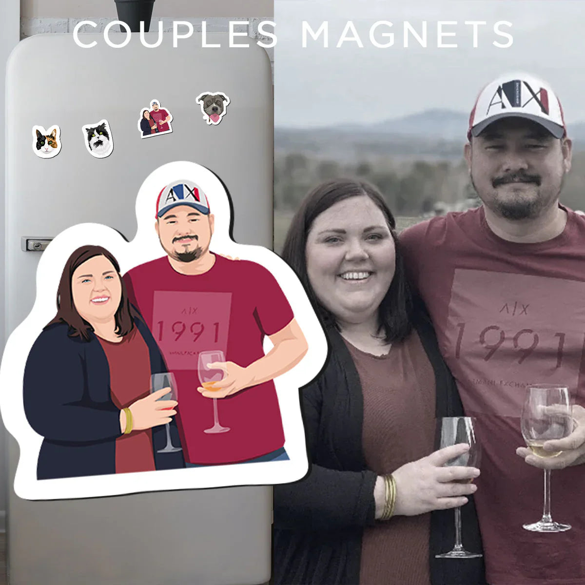 Turn Photos into Hand Drawn Magnets