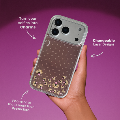 Shaker Case™ 💧 with Dotted Blush Case Design