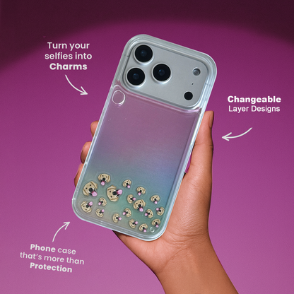 Shaker Case™ 💧 with Faded Rainbows Case Design
