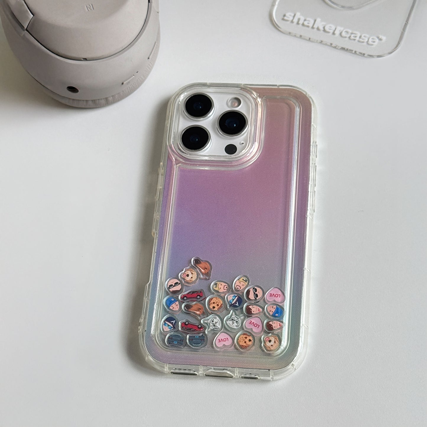 Shaker Case™ with Faded Rainbows Case Design