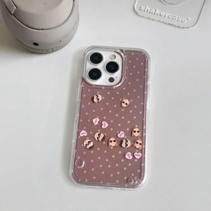 Shaker Case™ 💧 with Dotted Blush Case Design