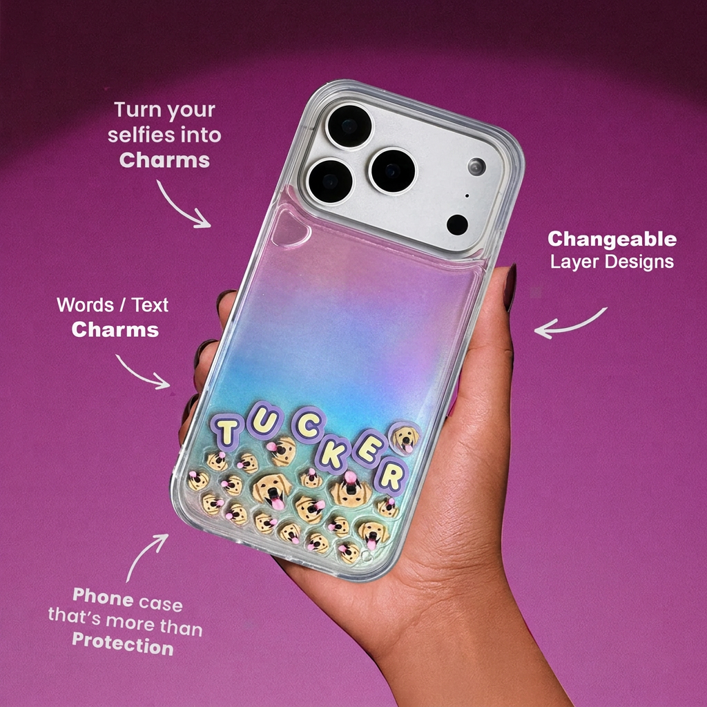 Shaker Case™ 💧 with Custom Charms