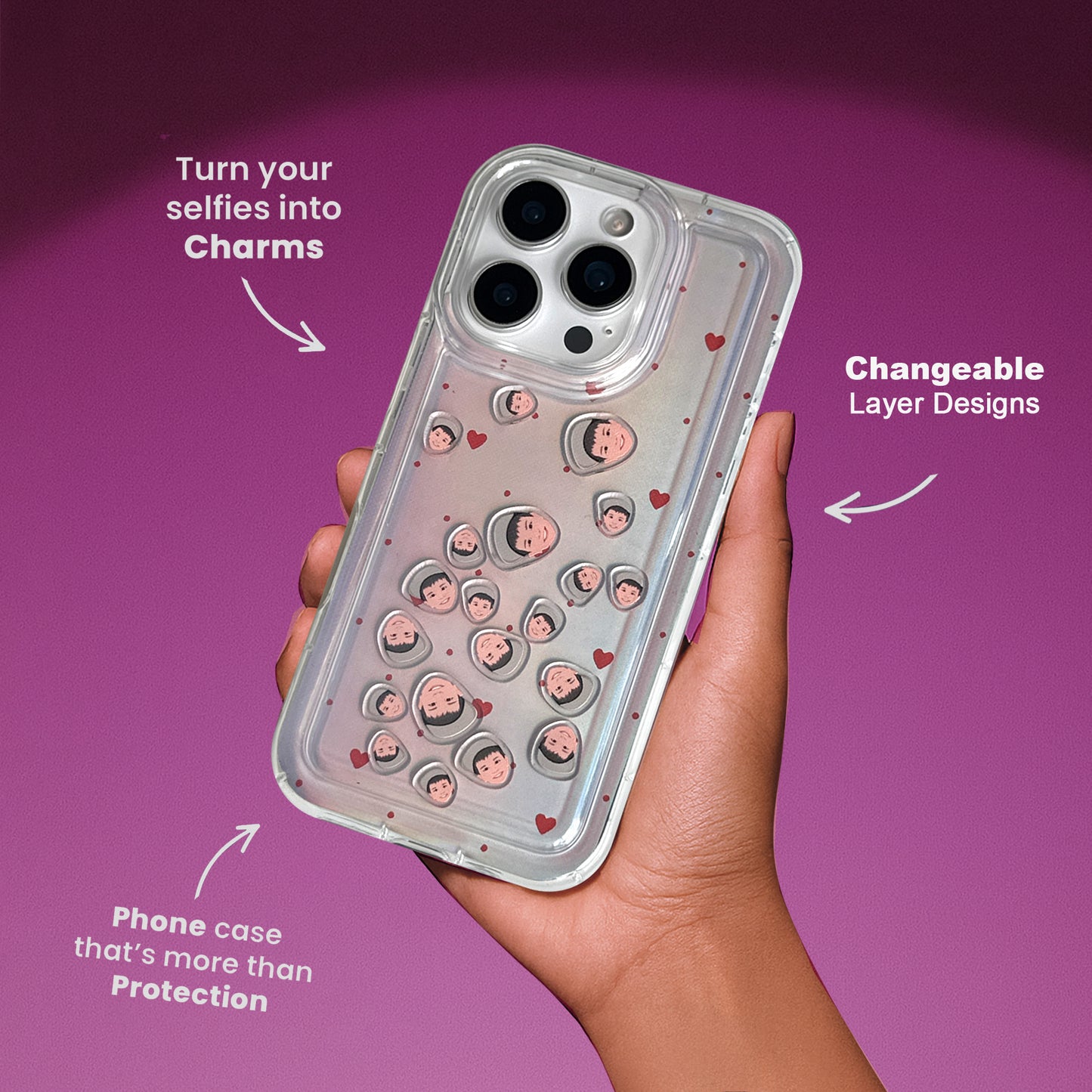 Shaker Case™ with Polka Love Case Design