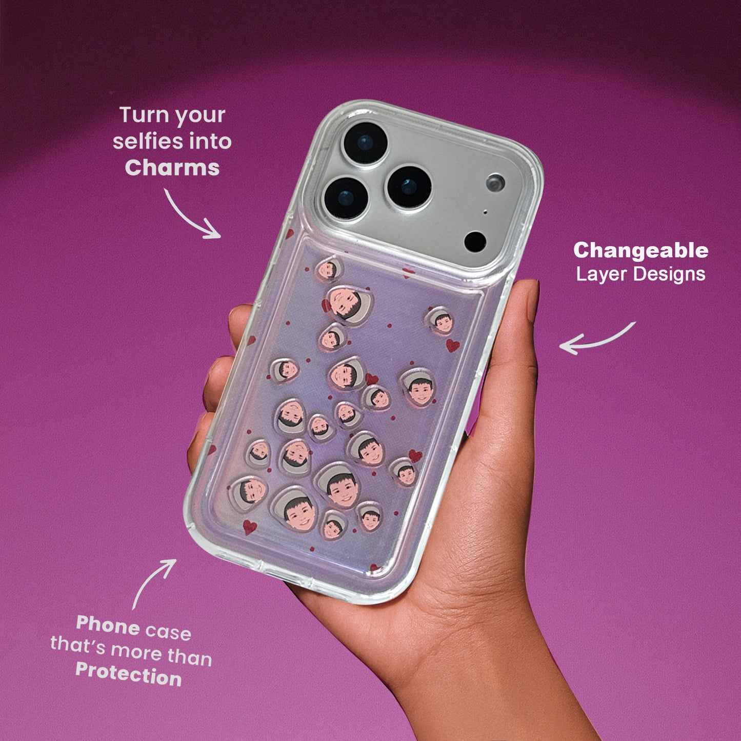 Shaker Case™ with Polka Love Case Design
