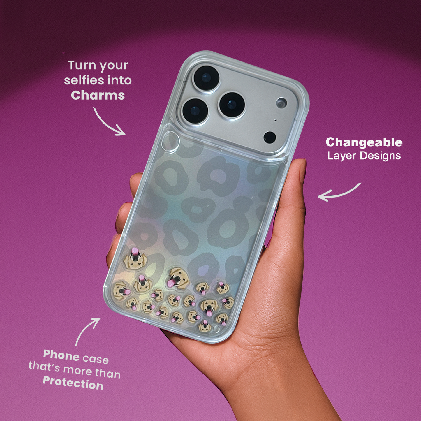 Shaker Case™ 💧 with Lunar Leopard Case Design