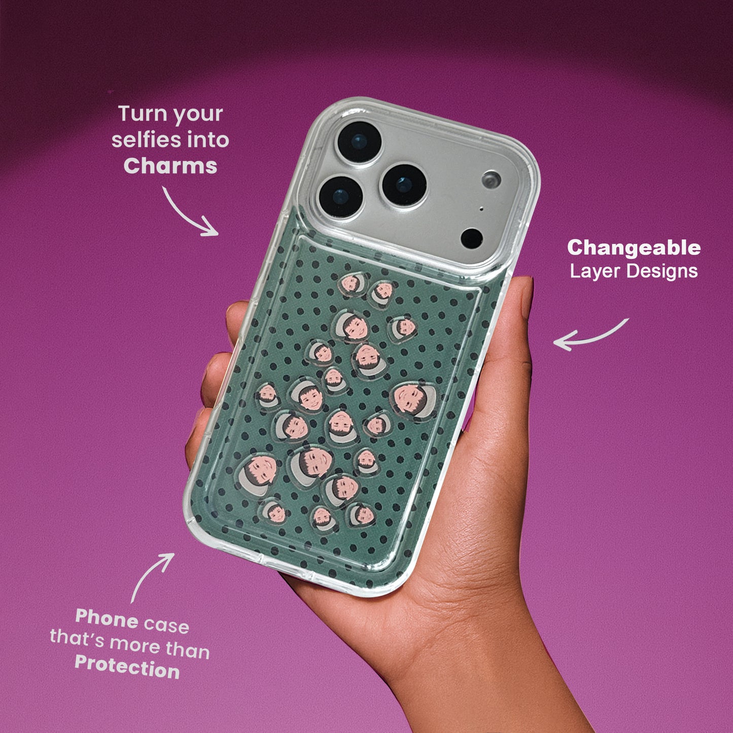 Shaker Case™ with Dotted Jungle Case Design