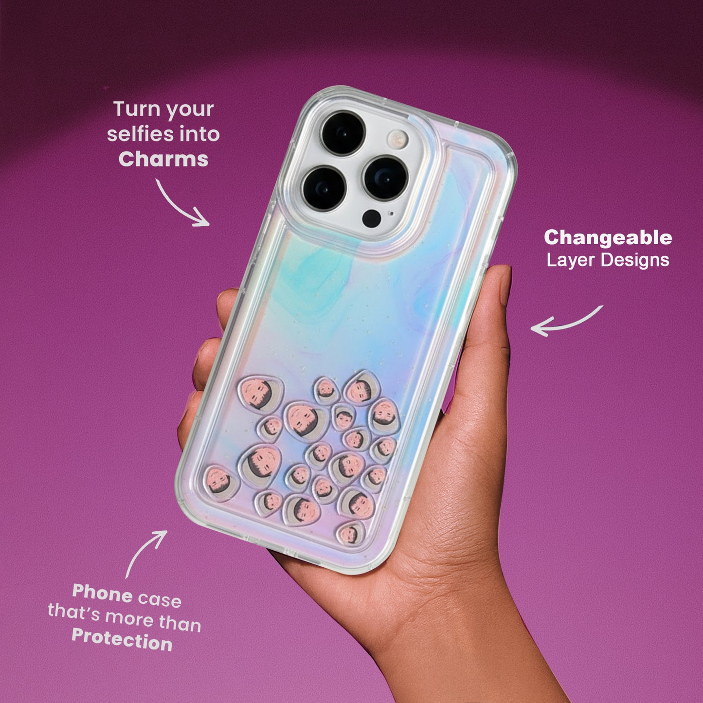 Shaker Case™ with Cotton Candy Galaxy Case Design