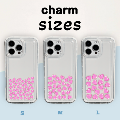Pink Heart Charms
