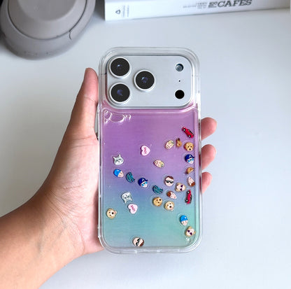 Shaker Case™ 💧 with Faded Rainbows Case Design