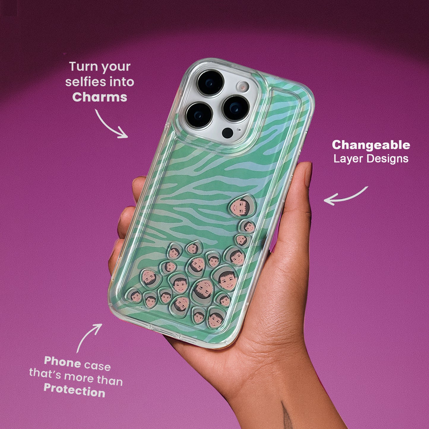 Shaker Case™ with Custom Charms