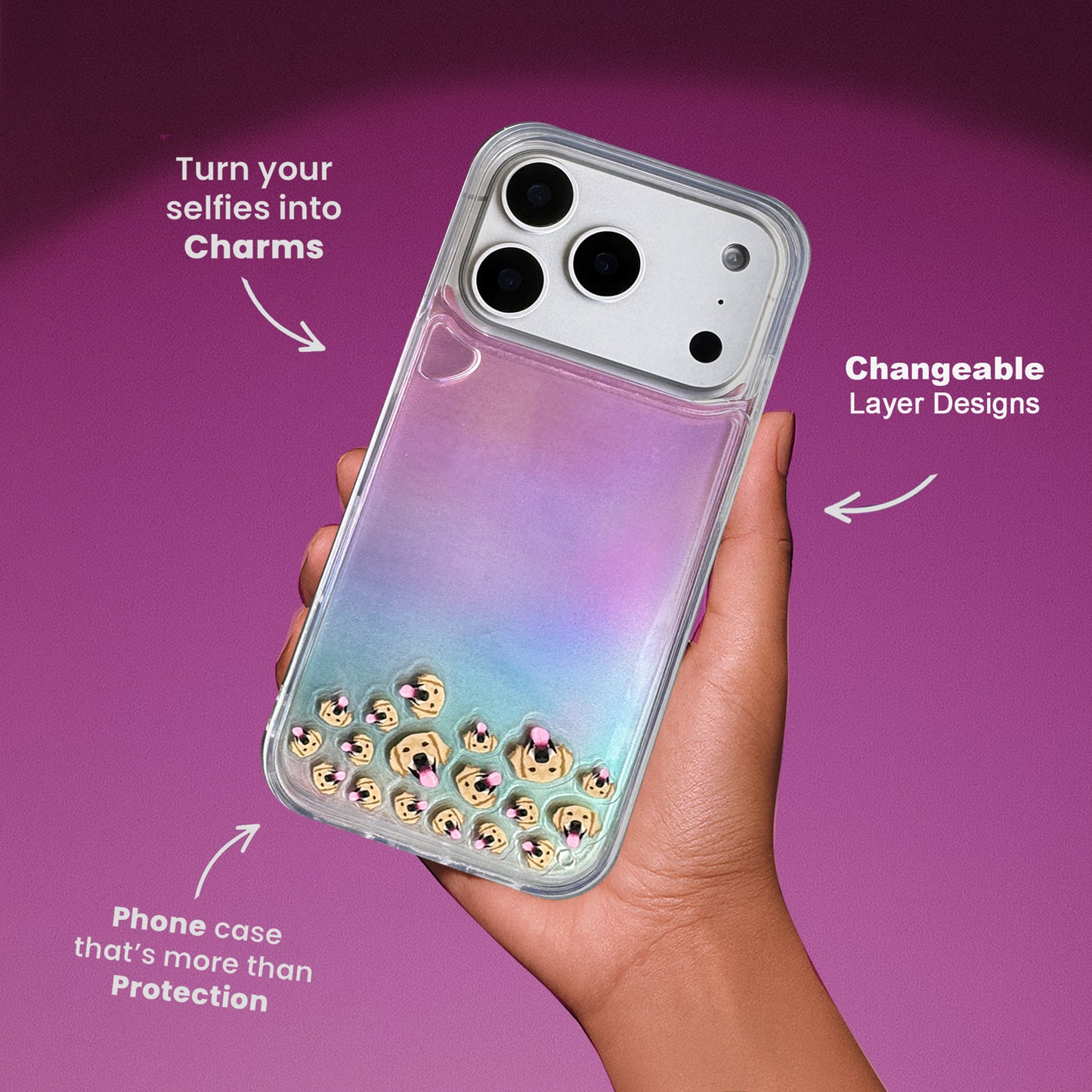 Shaker Case™ 💧 with Custom Charms